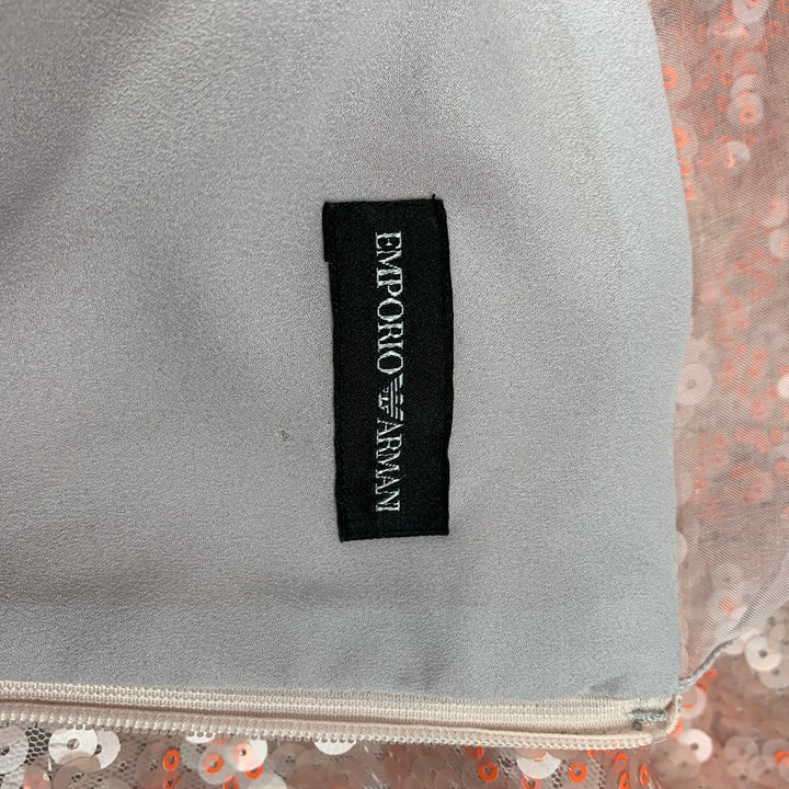 EMPORIO ARMANI Taille 0 Robe trapèze à paillettes en polyester orange
