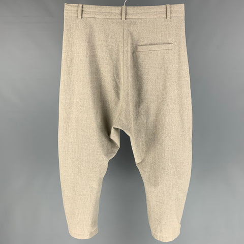 HENRIK VIBSKOV Size L Grey Polyester Blend Pleated Dress Pants