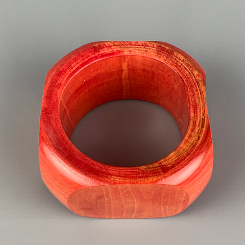 VINTAGE Red Wood Cuff Bracelet