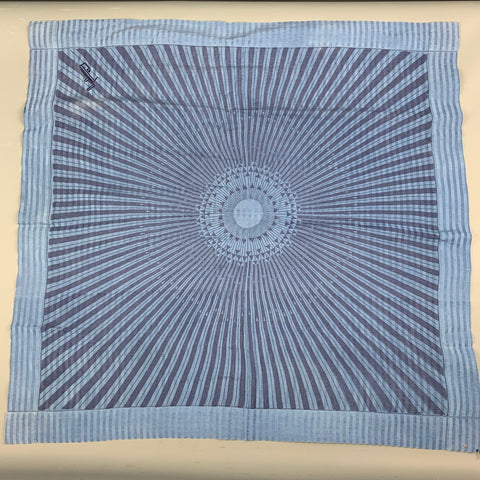 J.FERRAR Blue Stripe Pocket Square