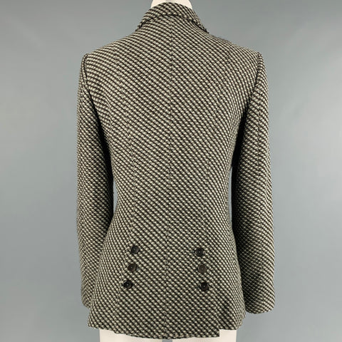 ZANELLA Size 8 Beige Brown Wool Blend Single Breasted Jacket