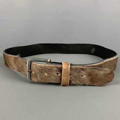 Leather Belt Size 36 Brown Textured Leather Belt