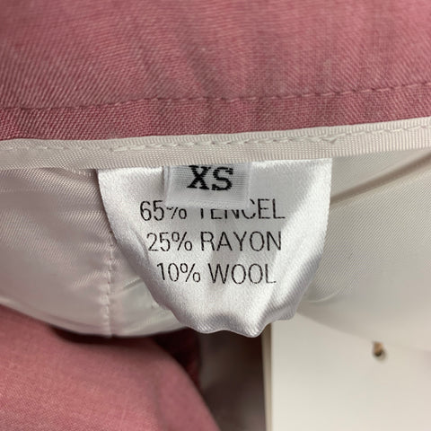 THE FRANKIE SHOP Size XS Pink Tencel Blend Pleated High Waisted Dress Pants