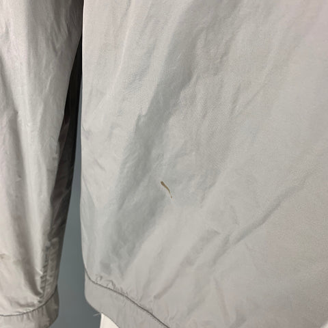 PRADA Size 44 Size 44 Grey Solid Polyester & Polyamide Windbreaker Jacket