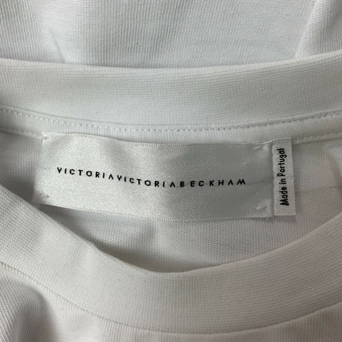 VICTORIA BECKHAM Size XS White Cotton Short Sleeve T-Shirt