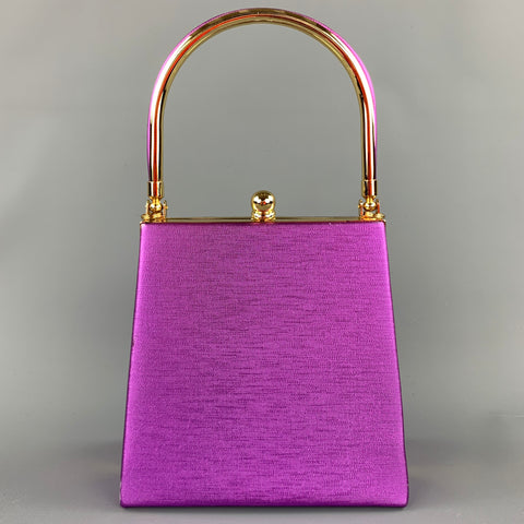 Sac à main de soirée à bandoulière en tissu violet VINTAGE