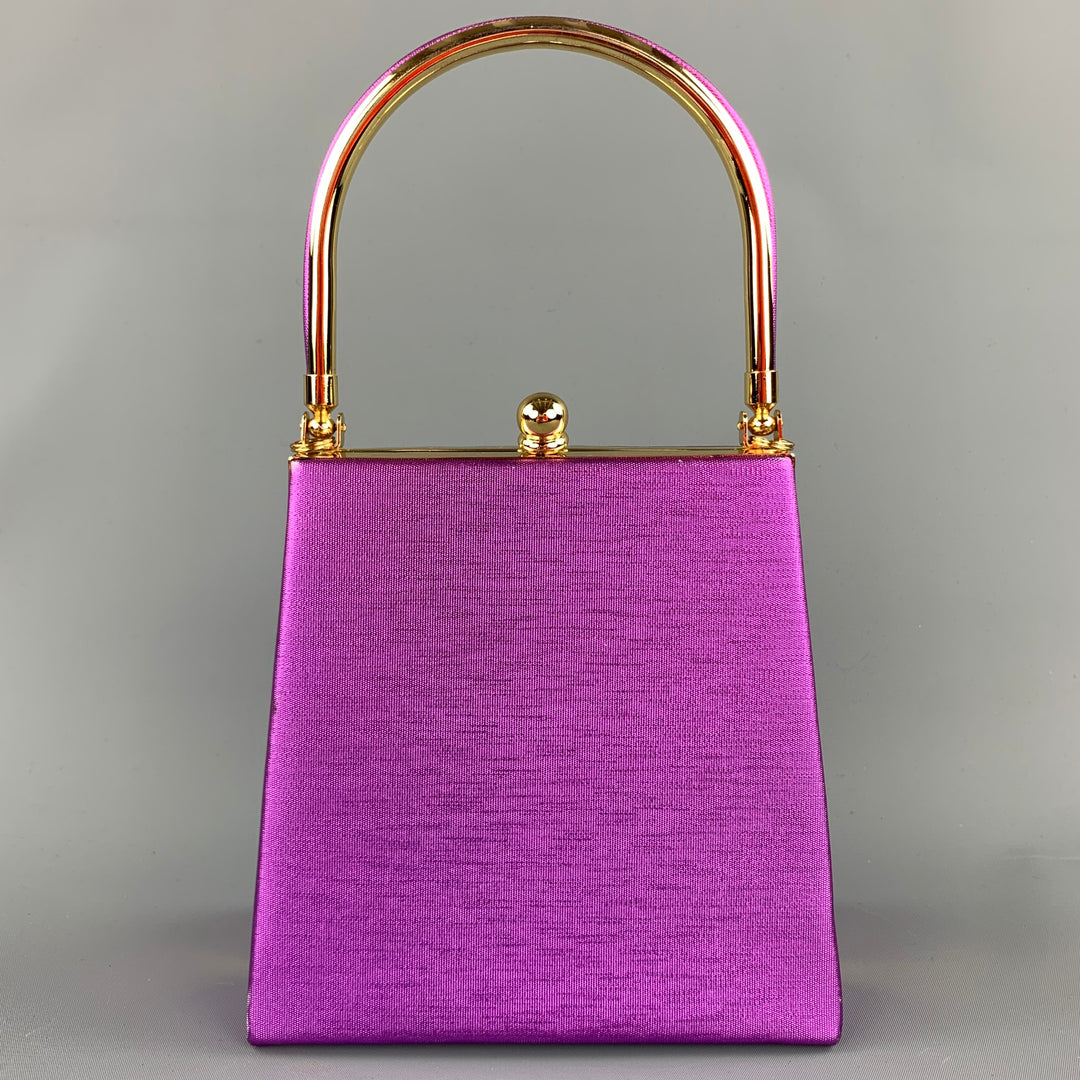 VINTAGE Purple Fabric Shoulder Strap Evening Handbag