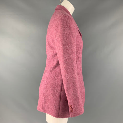 FACONNABLE Size 8 Purple Raspberry Wool Single Breasted Jacket