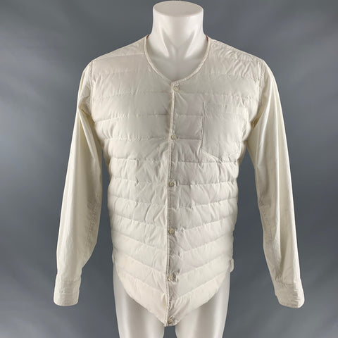 SASQUATCHfabrix Chaqueta de mezcla de algodón acolchada en color blanco roto talla XL