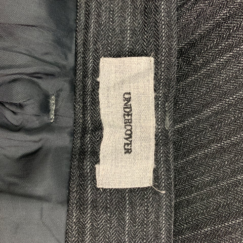 UNDERCOVER Size S Grey & Black Morning Stripe Wool Dress Pants