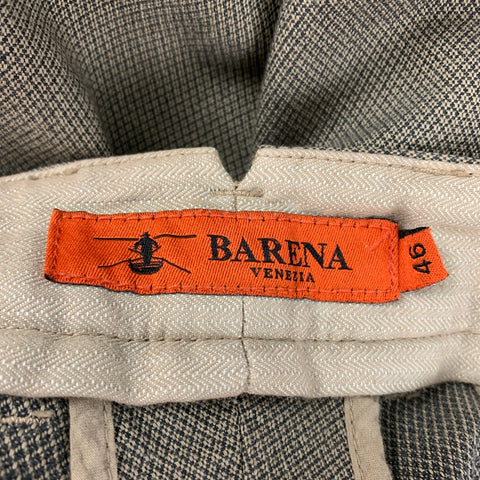 BARENA Taille 30 Pantalon décontracté en coton noir beige
