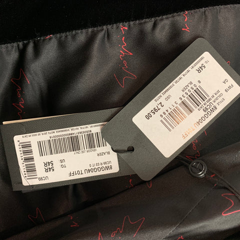 GIORGIO ARMANI Exclusive Edition Size 44 Regular Black Jacquard Polyester / Silk Sport Coat