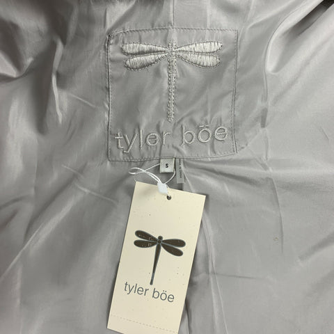 TYLER BOE Size S Light Gray Acrylic &  Polyester Faux Fur Jacket