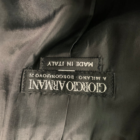 GIORGIO ARMANI Chaqueta talla 6 de lana negra lisa con botonadura única
