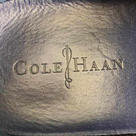 COLE HAAN Size 9.5 White Tan Leather Low Top Sneakers