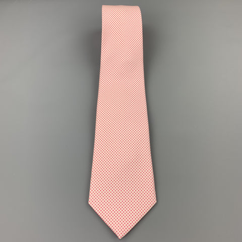 HAYWARD LONDON Pink & Cream Dotted Silk Tie