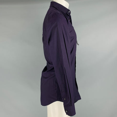 RALPH LAUREN Size S Purple Cotton Button Up Long Sleeve Shirt
