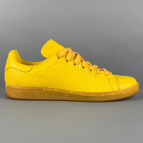 ADIDAS x Stan Smith Size 8.5 Yellow Leather Low-Top Sneakers