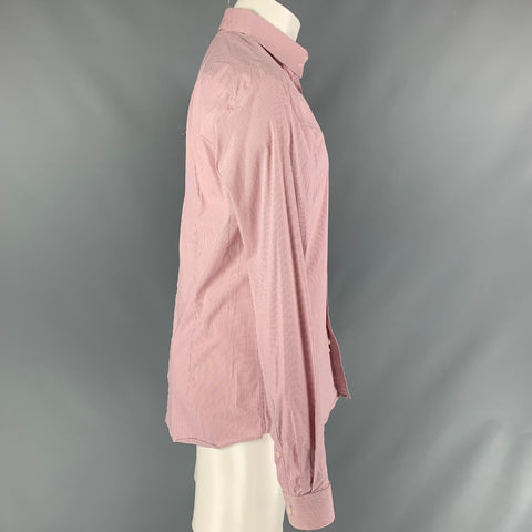 THOMAS PINK Size M White, Red & Black Checkered Cotton Blend Long Sleeve Shirt