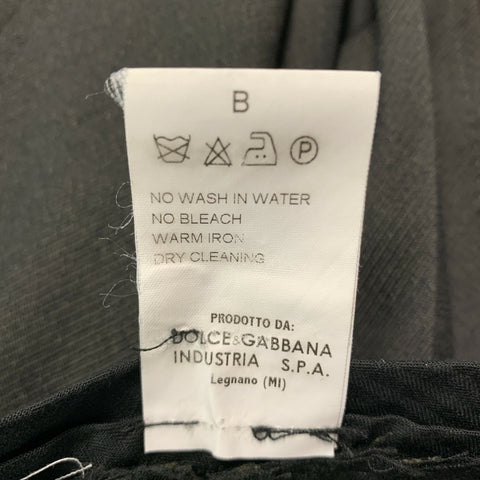 DOLCE & GABBANA  Size 40 Black Twill Wool Single breasted 36 29 Suit