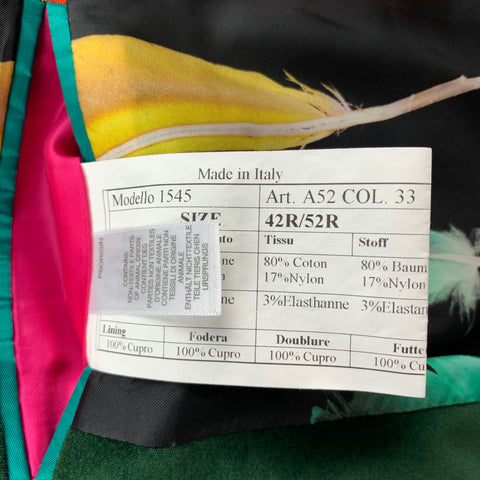 PAUL SMITH Size 42 Regular Green Velvet Notch Lapel Sport Coat