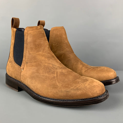COLE HAAN Size 8 Brown Suede Waterproof Chelsea Boots