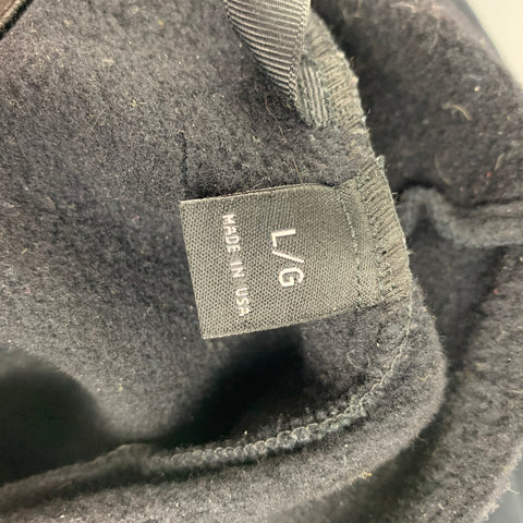 MISSION WORKSHOP Size L Black Wool Blend Hoodie Sweatshirt