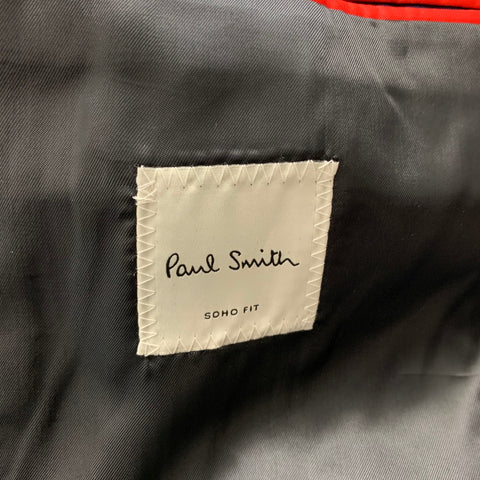 PAUL SMITH Size 40 Black Wool Mohair Tuxedo Sport Coat
