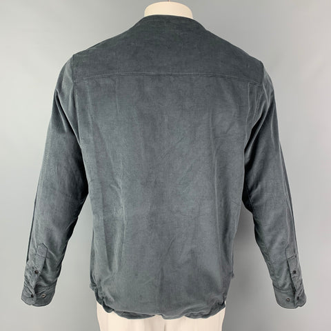HAVEN Size L Grey Corduroy Cotton Zip Up Sanson Guide Jacket