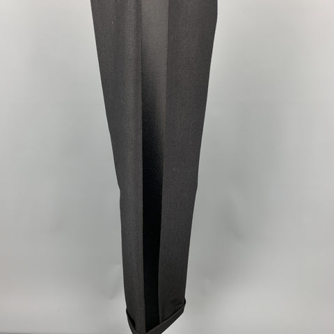GIORGIO ARMANI Taille 8 Combinaison de smoking à jambes larges et haut drapé noir