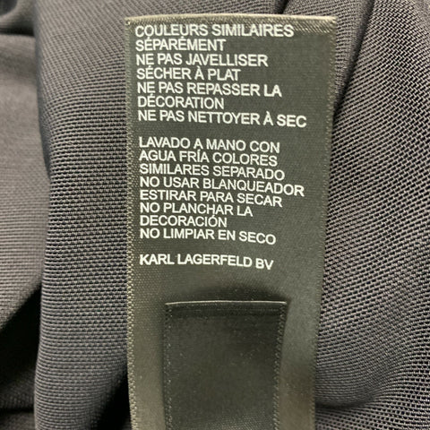 KARL LAGERFELD Taille M Veste à capuche en coton polyester noir argenté
