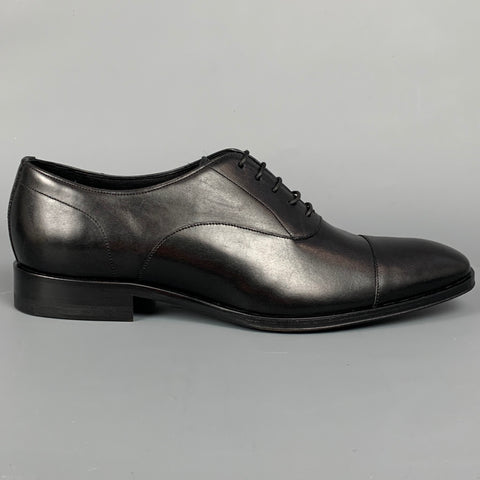 PS by PAUL SMITH Taille 9 Chaussures à lacets en cuir noir avec bout renforcé