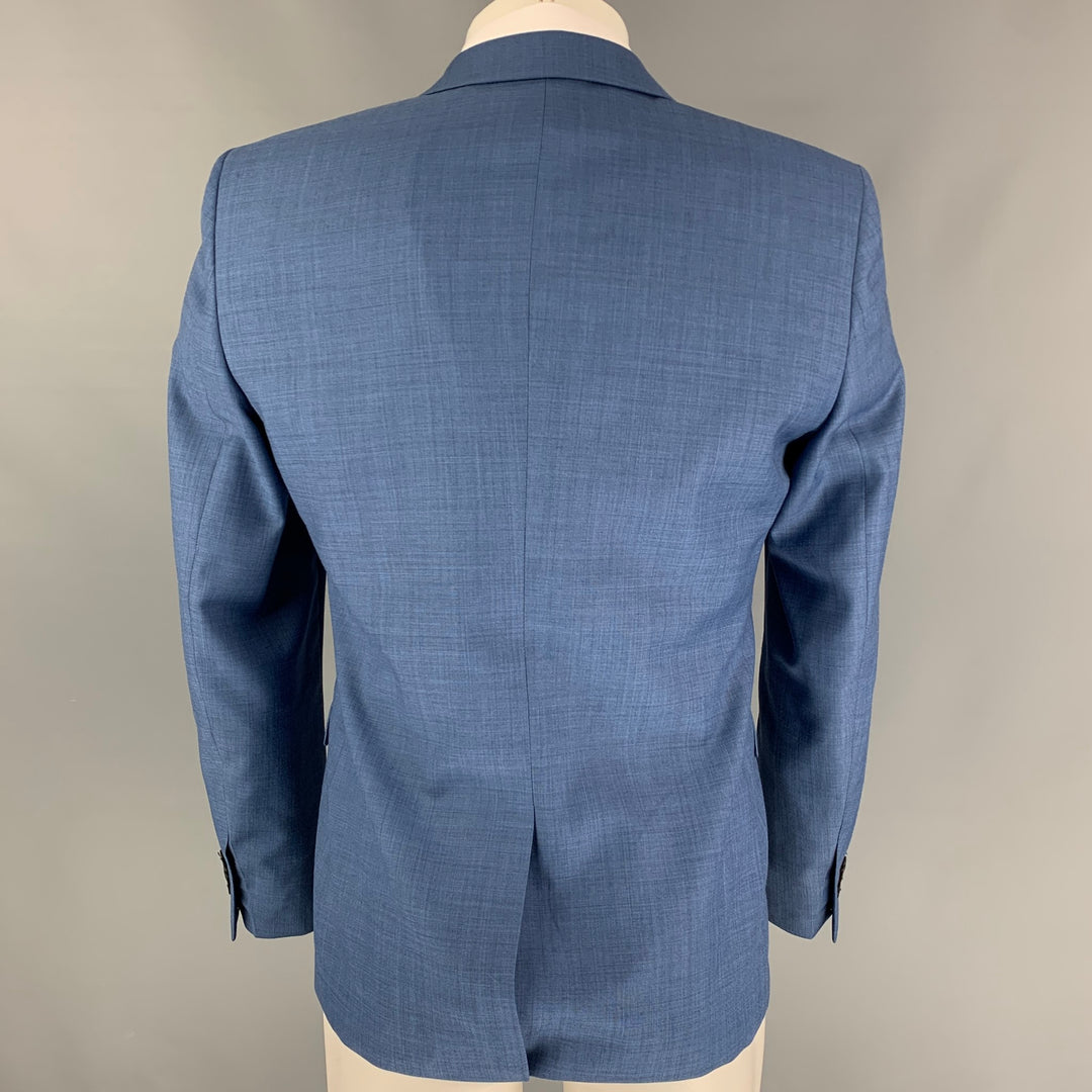 THE KOOPLES Chest Size 36 Blue Wool Notch Lapel Sport Coat