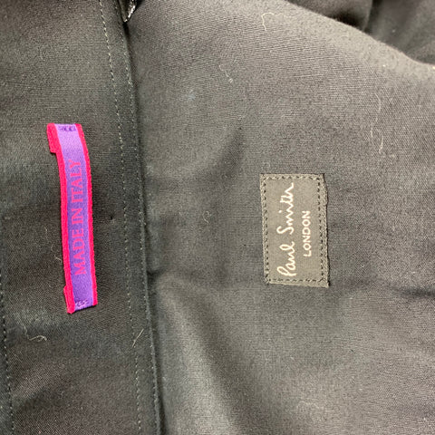 PAUL SMITH Size XL Black Cotton French Cuff Long Sleeve Shirt