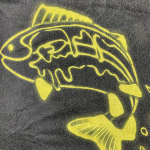 KENZO Écharpe en tissu imprimé monogramme noir