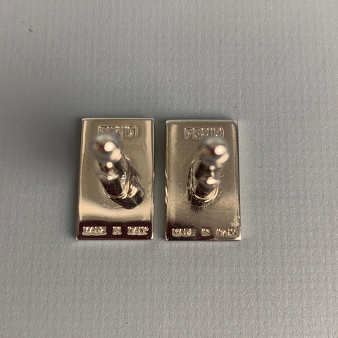 FENDI Blue Orange Metal Cuff Links