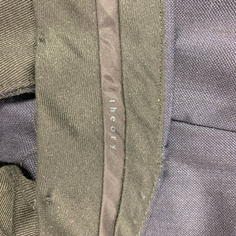 THEORY Size 31 Navy Wool Cuffed Dress Pants