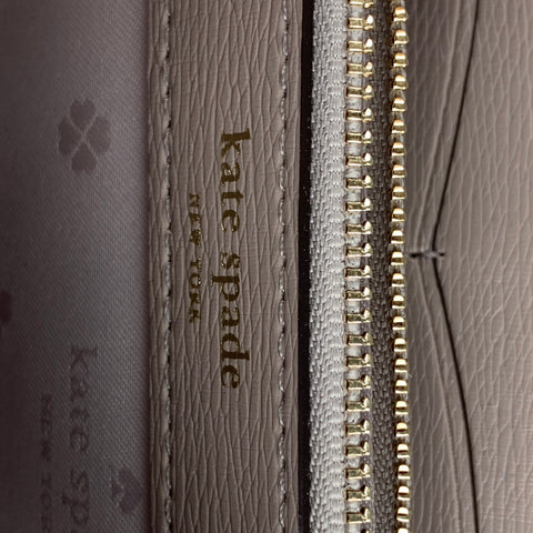 KATE SPADE Off White Leather Embellished Rectangle Wallet
