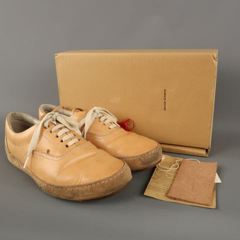 HENDER SCHEME Size 9.5 Tan Leather Lace Up Sneakers
