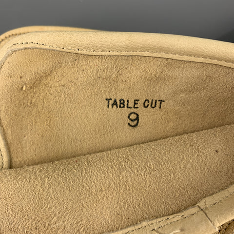 VINTAGE Table Cut Size 9 Khaki Leather Gloves