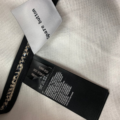 STAND STUDIO Talla XS Abrigo con estampado de piel de serpiente en mezcla de poliéster beige y negro