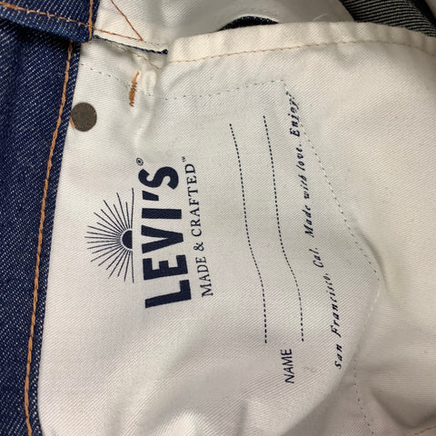 LEVI'S MADE & CRAFTED Size 32 Indigo Contrast Stitch Cotton High Waisted Jeans