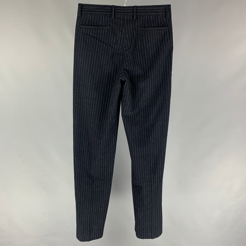 GIORGIO ARMANI Size 32 Navy Pinstripe Wool Blend Dress Pants