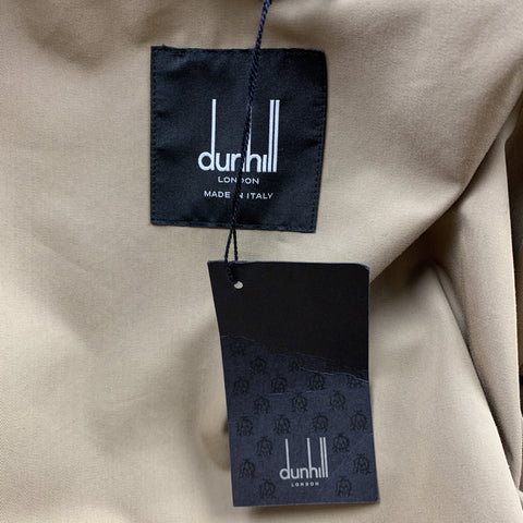 DUNHILL Size XXL Khaki Cotton / Polyamide Double Breasted Trenchcoat