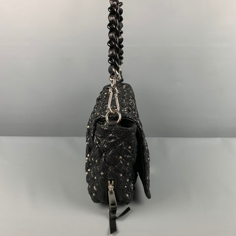 MARC JACOBS Black Quilted Leather Top Handle Handbag