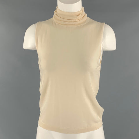 THE ROW Taille XS Haut décontracté à col roulé en cachemire crème