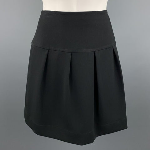ST. JOHN Taille 2 Mini jupe plissée noire