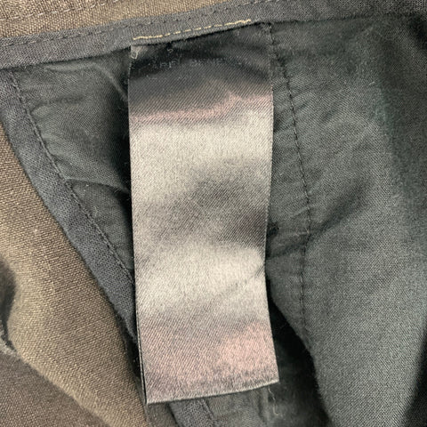ISABEL BENENATO Size 34 Slate Olive Mixed Fabrics Casual Pants
