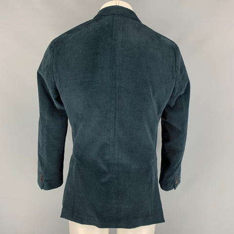 PAUL SMITH Soho Fit Size 40 Regular Forest Green Corduroy Cotton Notch Lapel Suit