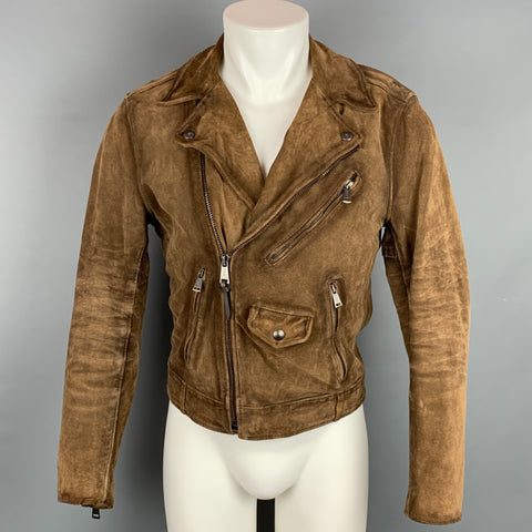 POLO by RALPH LAUREN Chaqueta de moto de ante marrón talla S